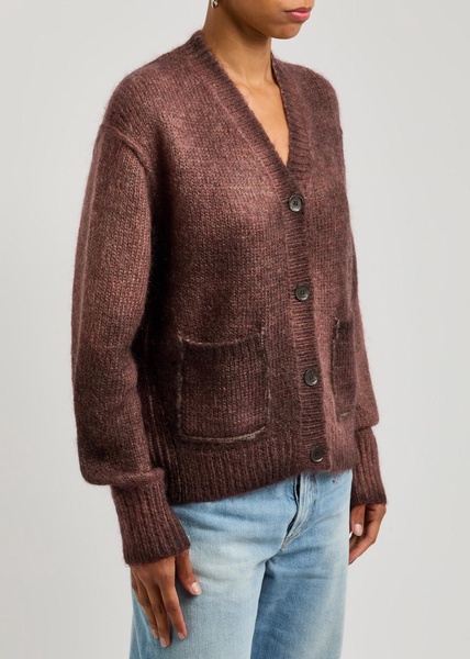 Faded knitted cardigan