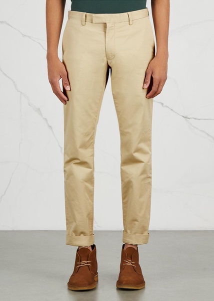 Slim-leg stretch cotton chinos