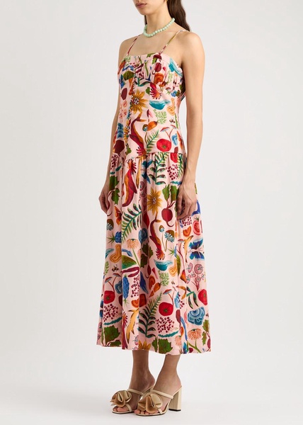 Bright Farm printed linen-blend maxi dress 