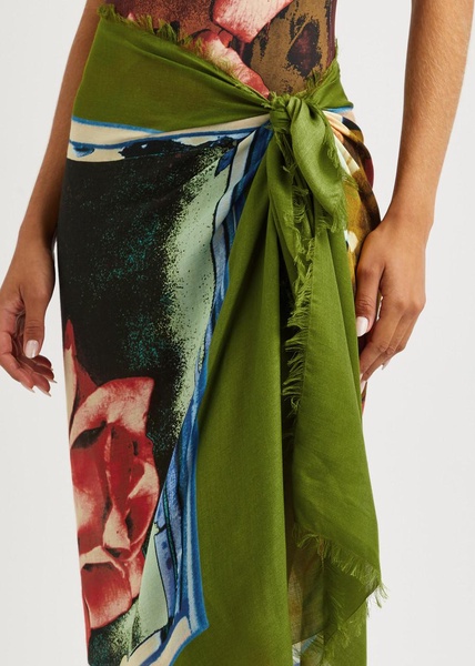 Roses printed modal-blend sarong 