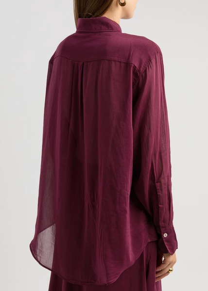 Cotton-blend voile shirt