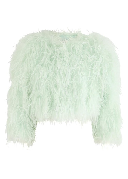 Kidman cropped feather jacket