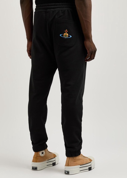 Orb-embroidered cotton sweatpants 