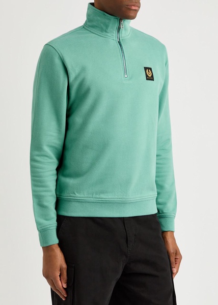 Half-zip logo cotton sweatshirt