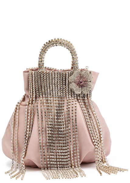 Giglio Follie embellished satin cross-body bag 