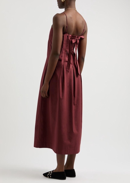 Iris cotton-poplin midi dress 