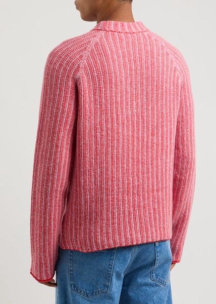 Striped wool and cashmere-blend jumper 