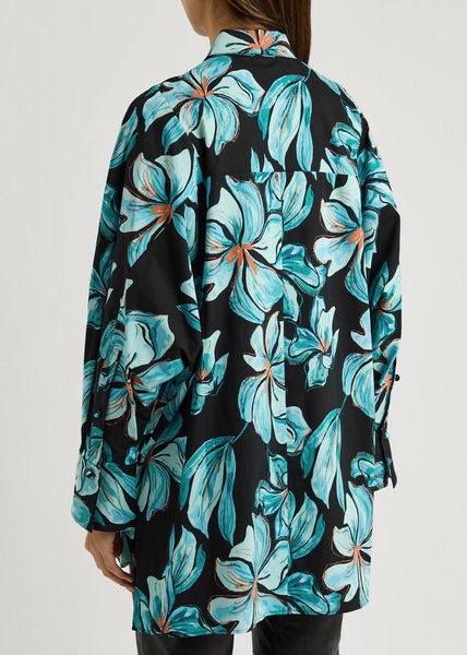 Caleb floral-print stretch-cotton blouse