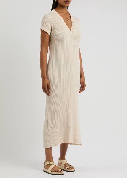 Aria ribbed-knit midi dress