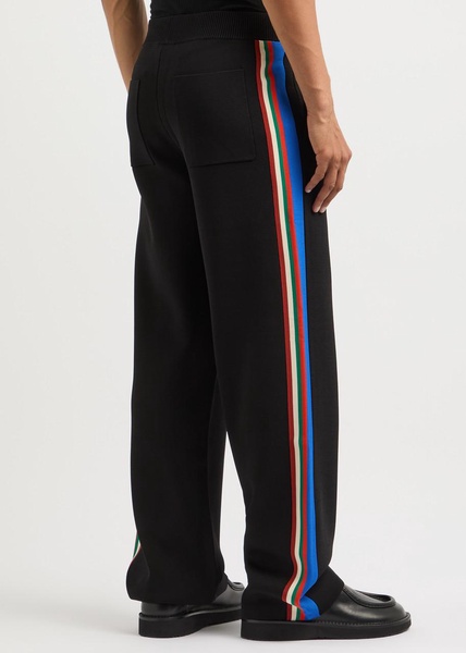 Tide striped knitted sweatpants 