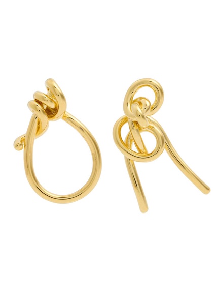 Thread II asymmetric 18kt gold vermeil earrings