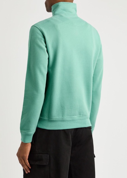 Half-zip logo cotton sweatshirt