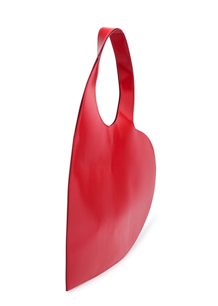 Heart glossed leather tote