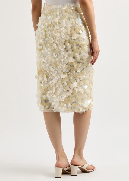 Paillette-embellished midi skirt 