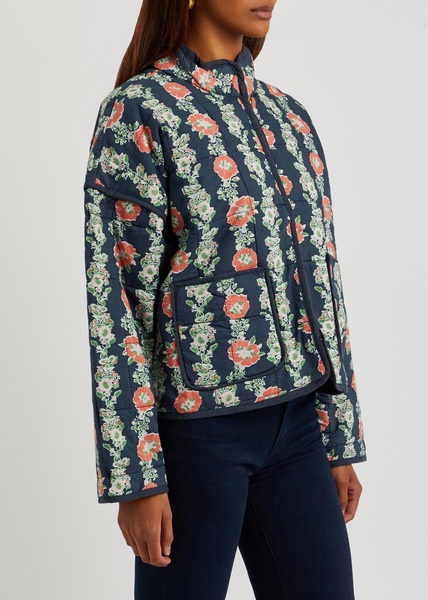 Chloe floral-print quilted cotton jacket