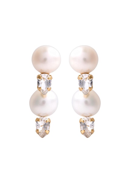 Faux pearl stud earrings