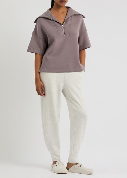 Willow half-zip stretch-jersey T-shirt