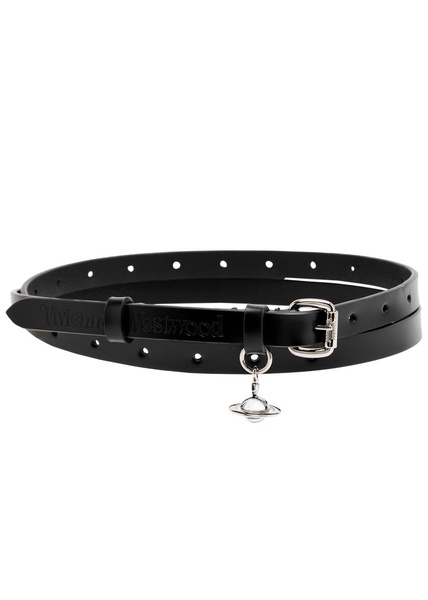 Alex mini charm leather belt 