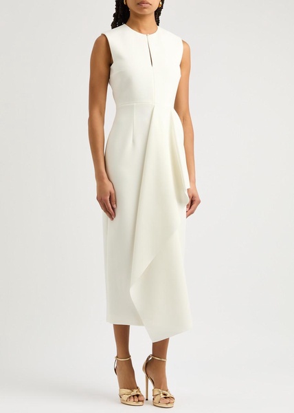 Raya draped midi dress