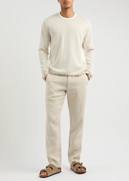 Harvey panelled cotton jumper 