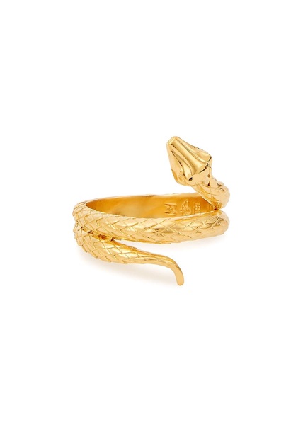 X Harris Reed Coiled Serpent 18kt gold-plated ring