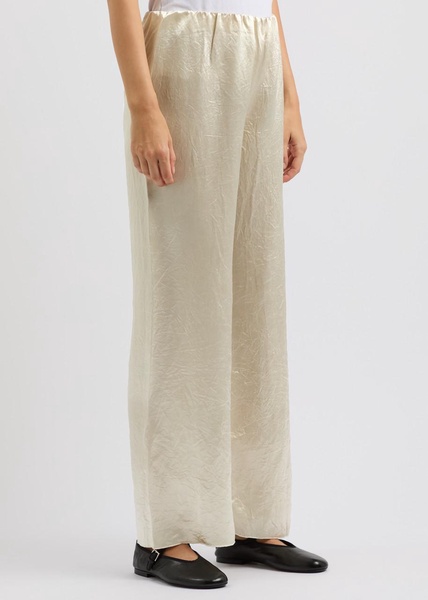 Brenda crinkled satin trousers