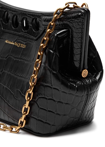 The Peak mini crocodile-effect faux leather cross-body bag