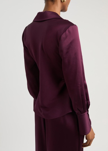 Symone draped satin blouse