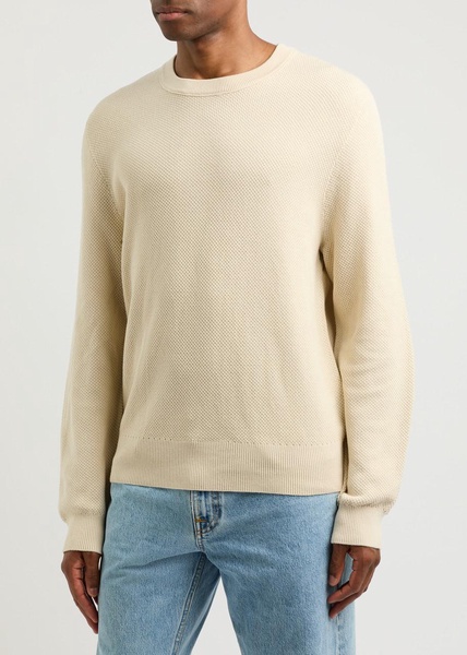 Dexter waffle-knit cotton jumper 