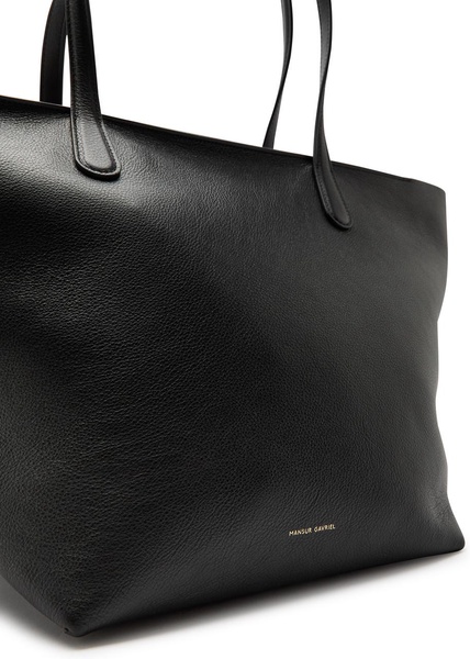 Grained leather tote 