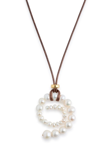 Arla pearl-embellished cord wrap necklace 