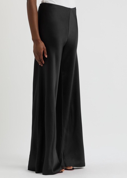 Bias Elephant wide-leg satin trousers