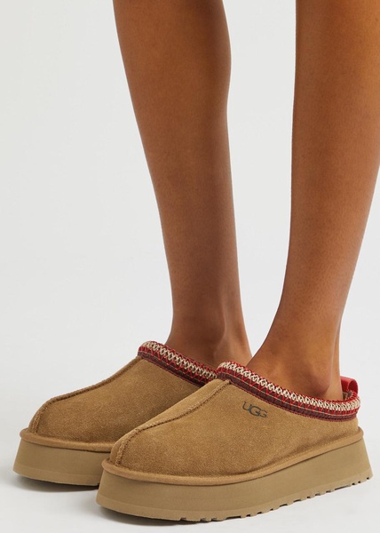 Tazz suede platform mules