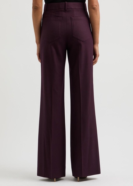 Alina flared-leg twill trousers 