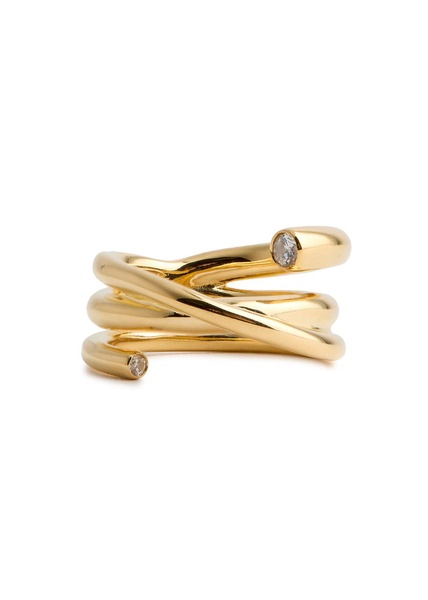 Twisted 18kt gold vermeil ring