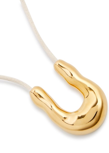 Wishbone satin-cord necklace 