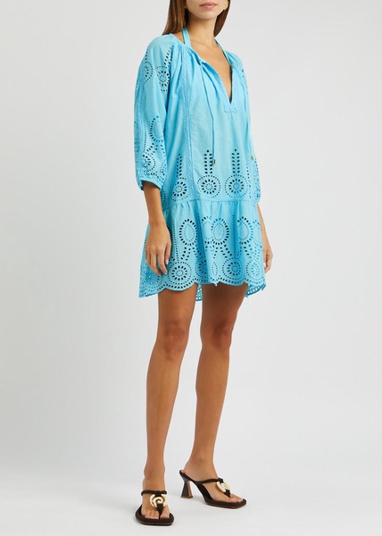 Ashley broderie-anglaise cotton kaftan 