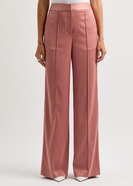 Edia wide-leg satin trousers