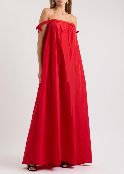 Brigitte off-the-shoulder taffeta maxi dress 