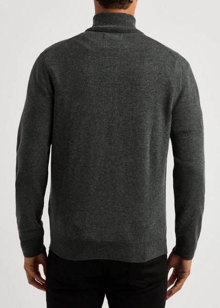 Logo half-zip wool jumper