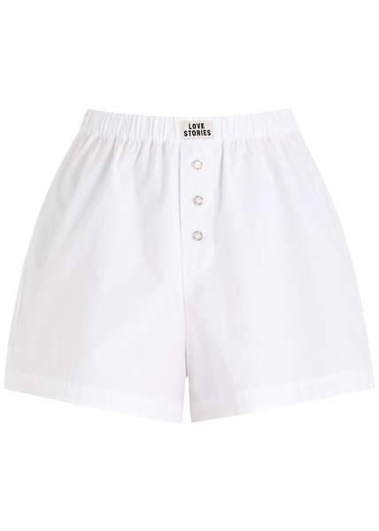 James cotton-poplin shorts