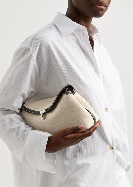 T-lock canvas clutch