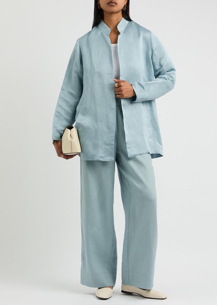 Linen and silk-blend jacket