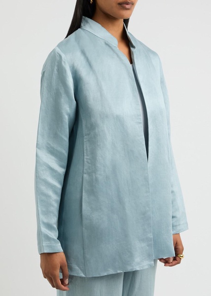 Linen and silk-blend jacket