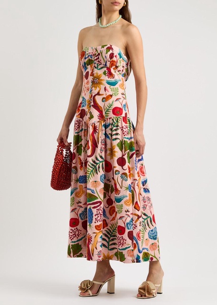 Bright Farm printed linen-blend maxi dress 