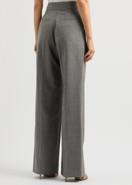 Wide-leg wool trousers