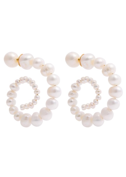 Vinnie spiral pearl drop earrings