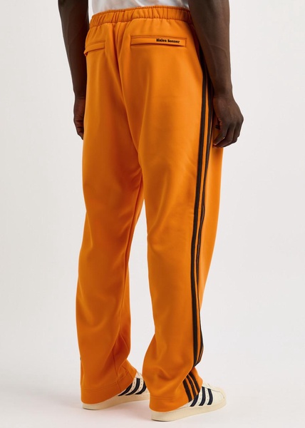 Striped straight-leg jersey track pants