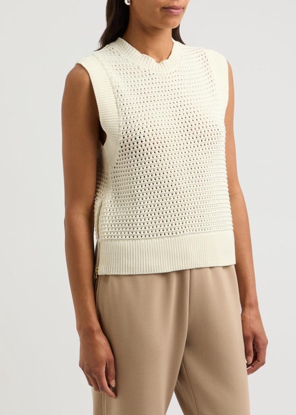 Randal open-knit cotton-blend vest