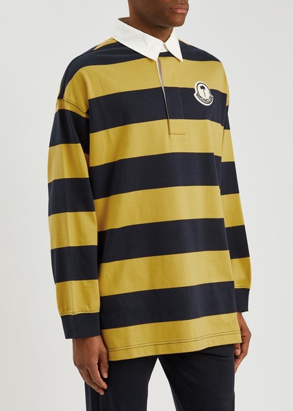 8 Moncler Palm Angels striped cotton polo shirt 